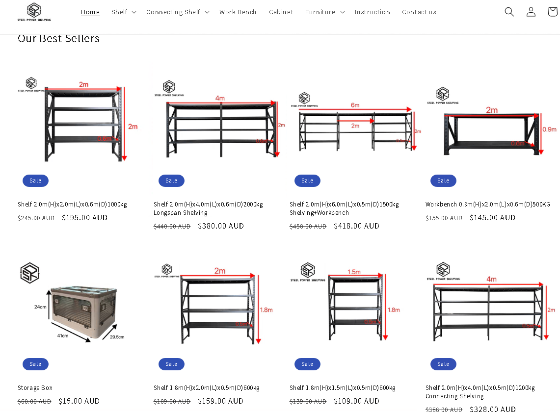 SteelPowerShelving Shed Shelving Units