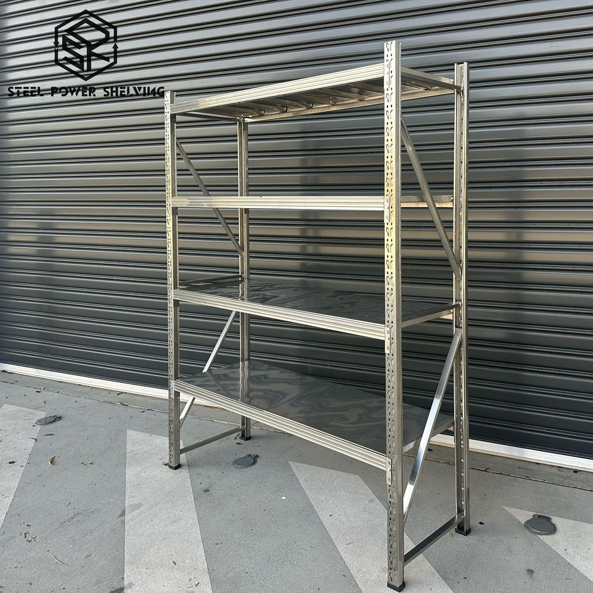 Shelf 2.0m(H)x1.5m(L)x0.5m(D)600kg Stainless shelving