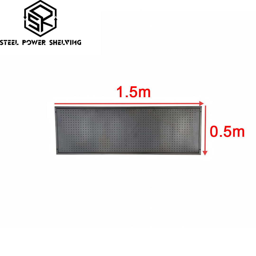 Pegboard Panel 1.5m(L)x0.5m(H) Heavy Duty Garage Workbench Tool Organiser (5 Hooks Included)