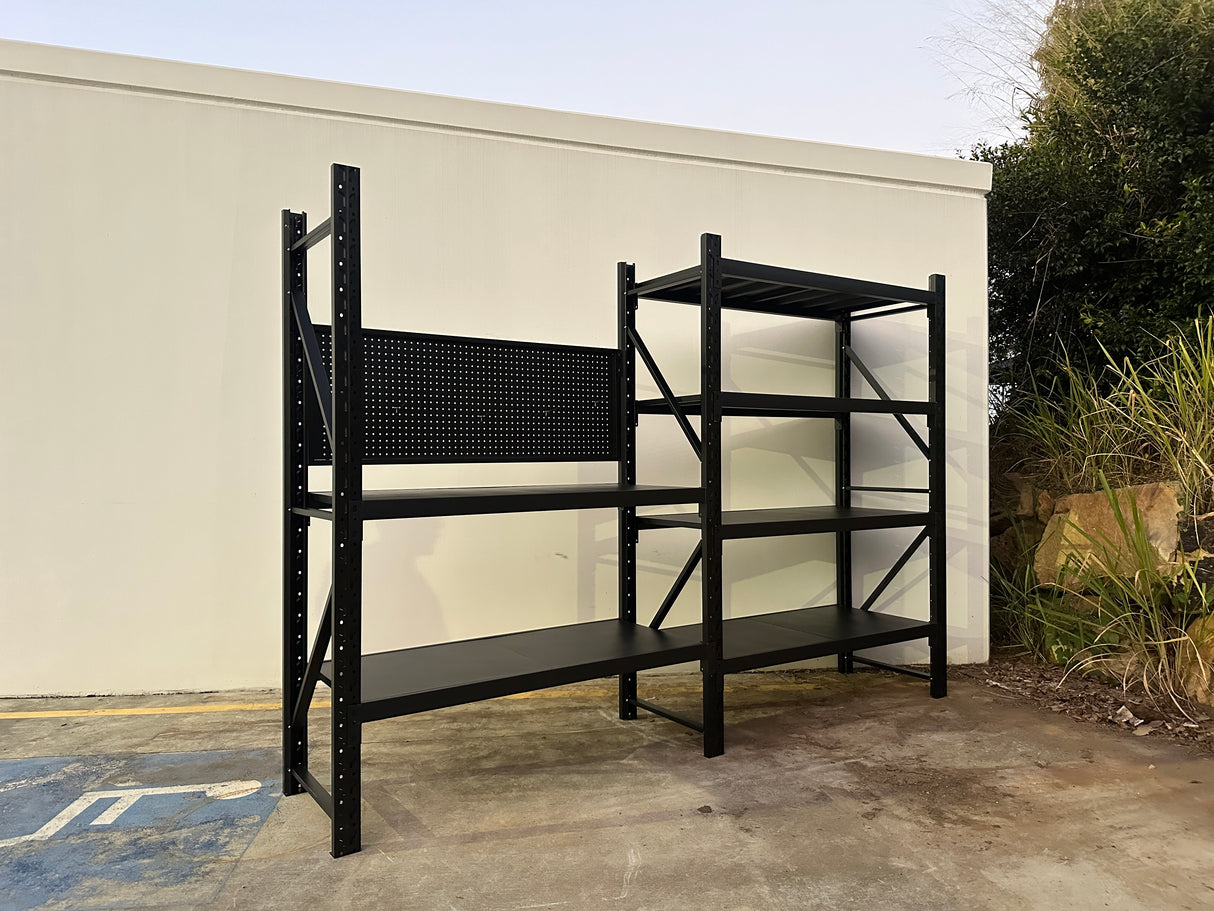 Workstation with pegboard - workbench 2.4m(H)x3.0m(L)x0.6m(D)1800kg