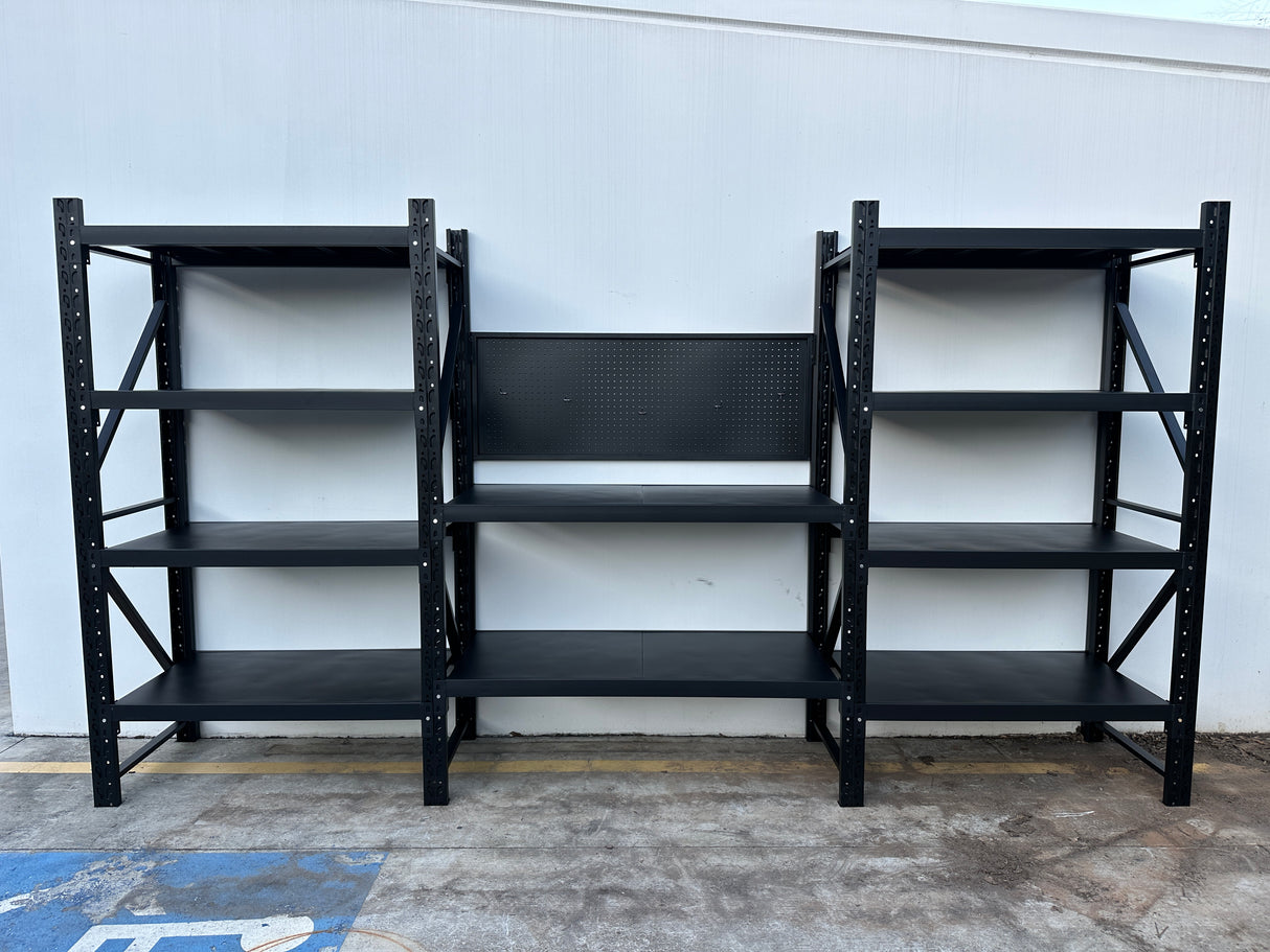 Workstation with pegboard - workbench 2.0m(H)x3.9m(L)x0.6m(D)3000kg