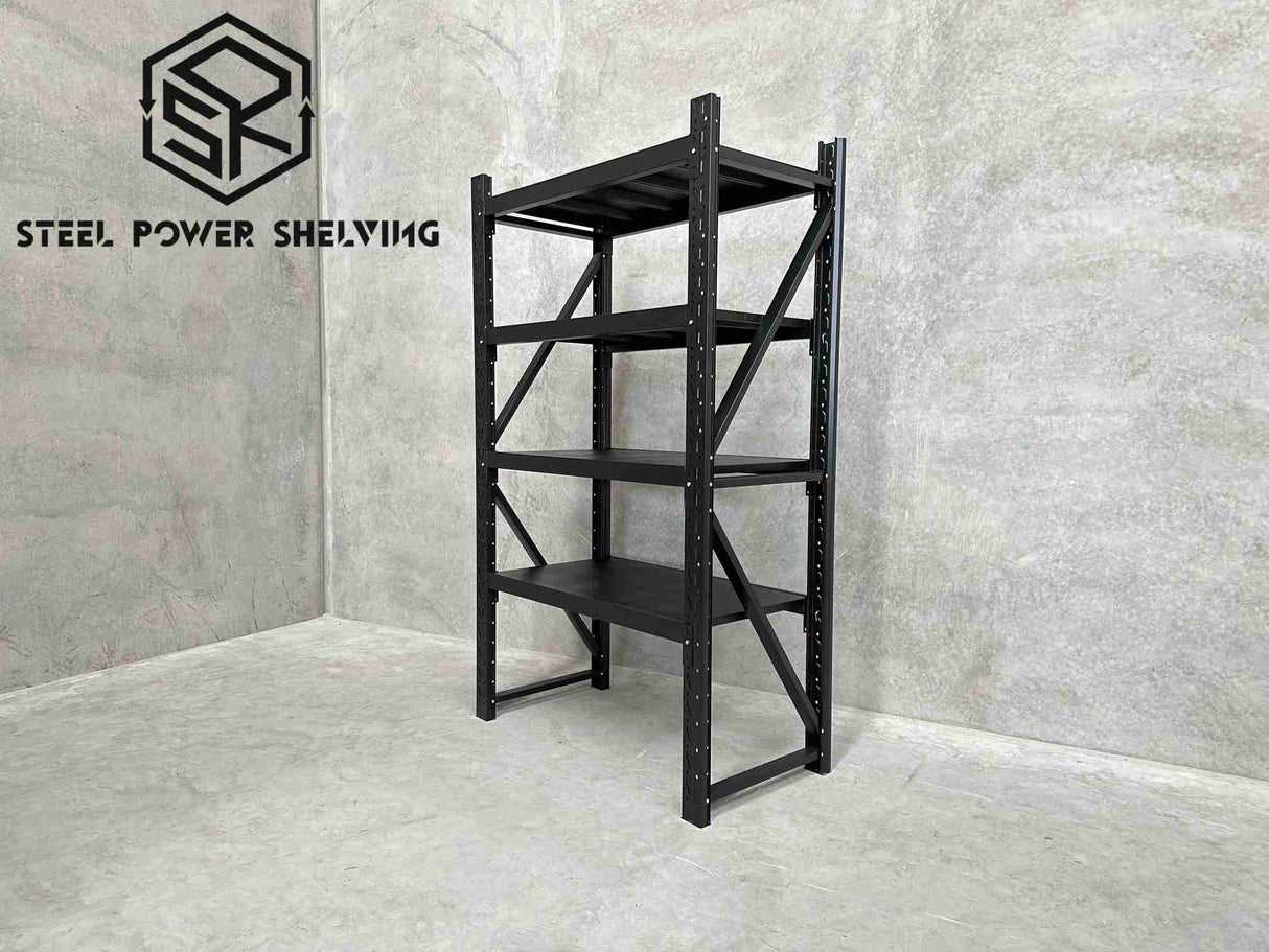 Garage Shelving 2.0m(H)x1.2m(L)x0.6m(D) 1200kg Heavy Duty Storage Rack Adjustable Shelves