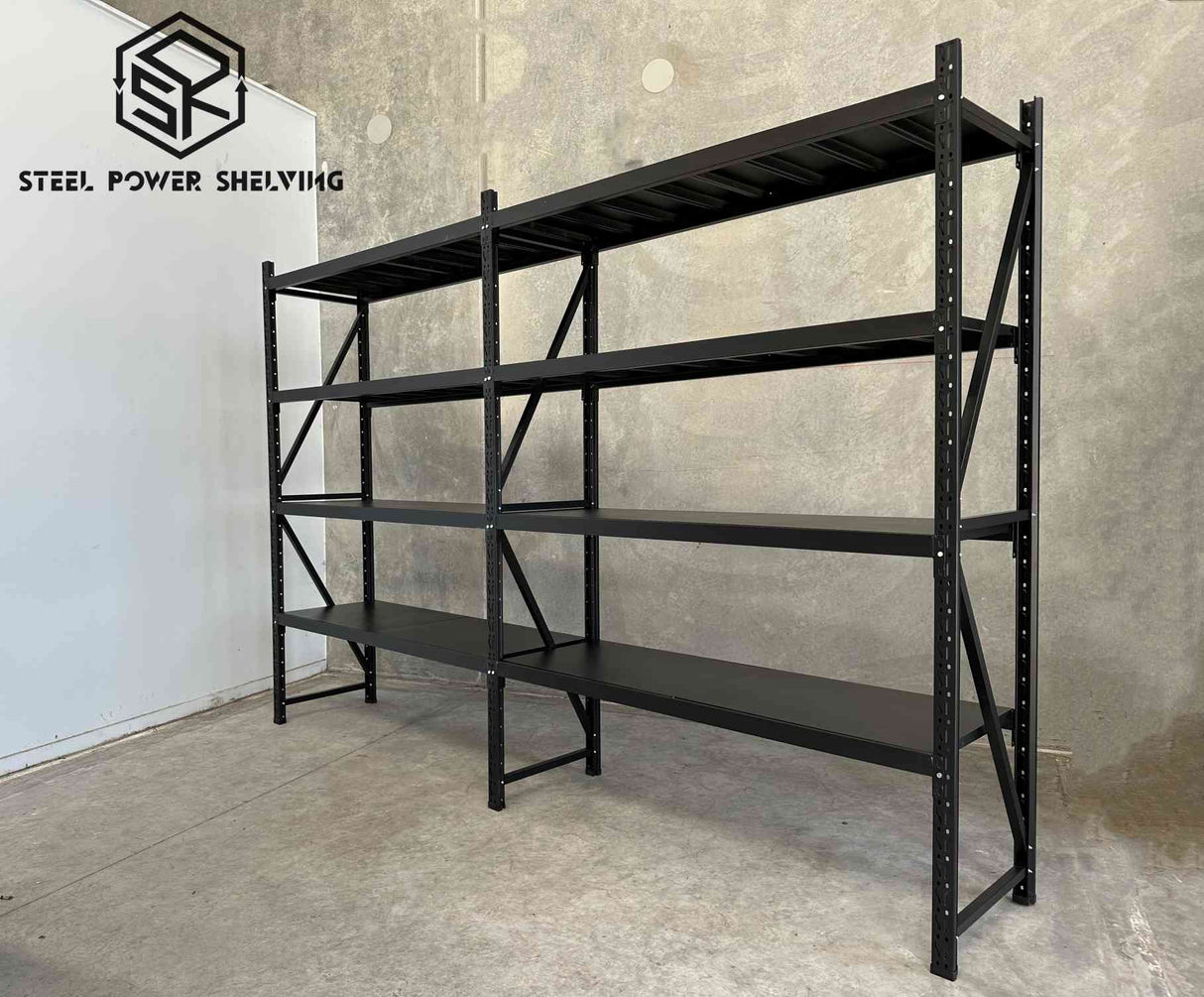 Garage Shelving 1.8m(H)x3.0m(L)x0.5m(D) 1600kg Connecting Storage Rack Adjustable Shelves
