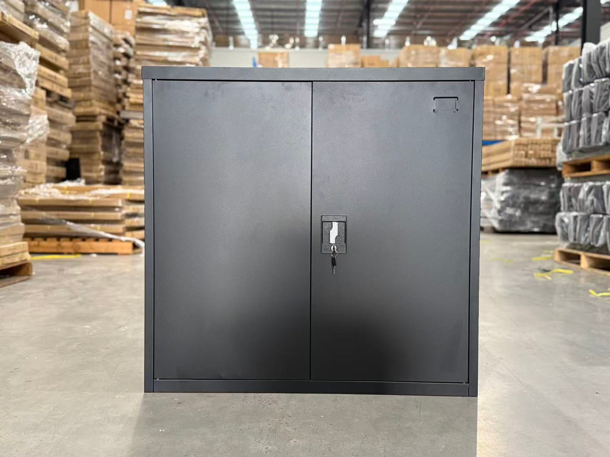 Lockable Metal Storage Cabinet with Shelf – Steel Garage Cabinet