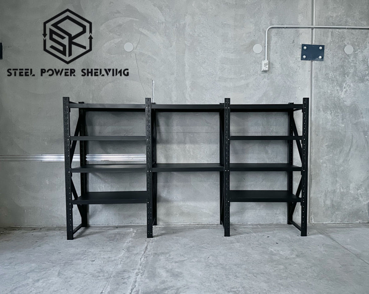 Longspan Shelving 2.0m(H)x3.6m(L)x0.6m(D) 3000kg Heavy Duty Garage Storage Shelving