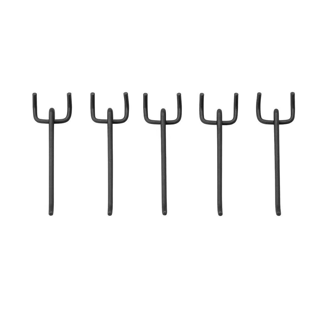 Heavy Duty Pegboard Hooks for Garage Workshop Tool Storage – 10cm 15cm 20cm (Silver & Black)