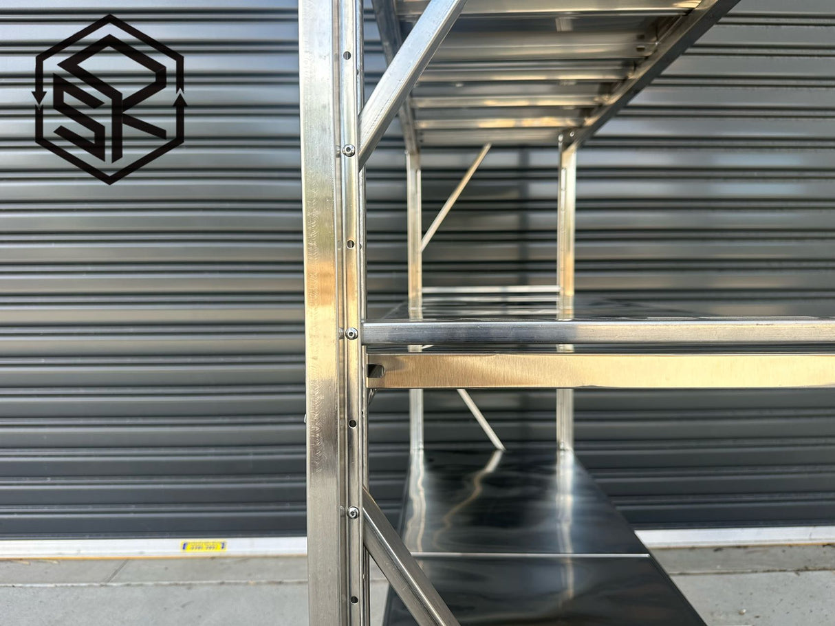Shelf 2.0m(H)x1.5m(L)x0.5m(D)600kg Stainless shelving