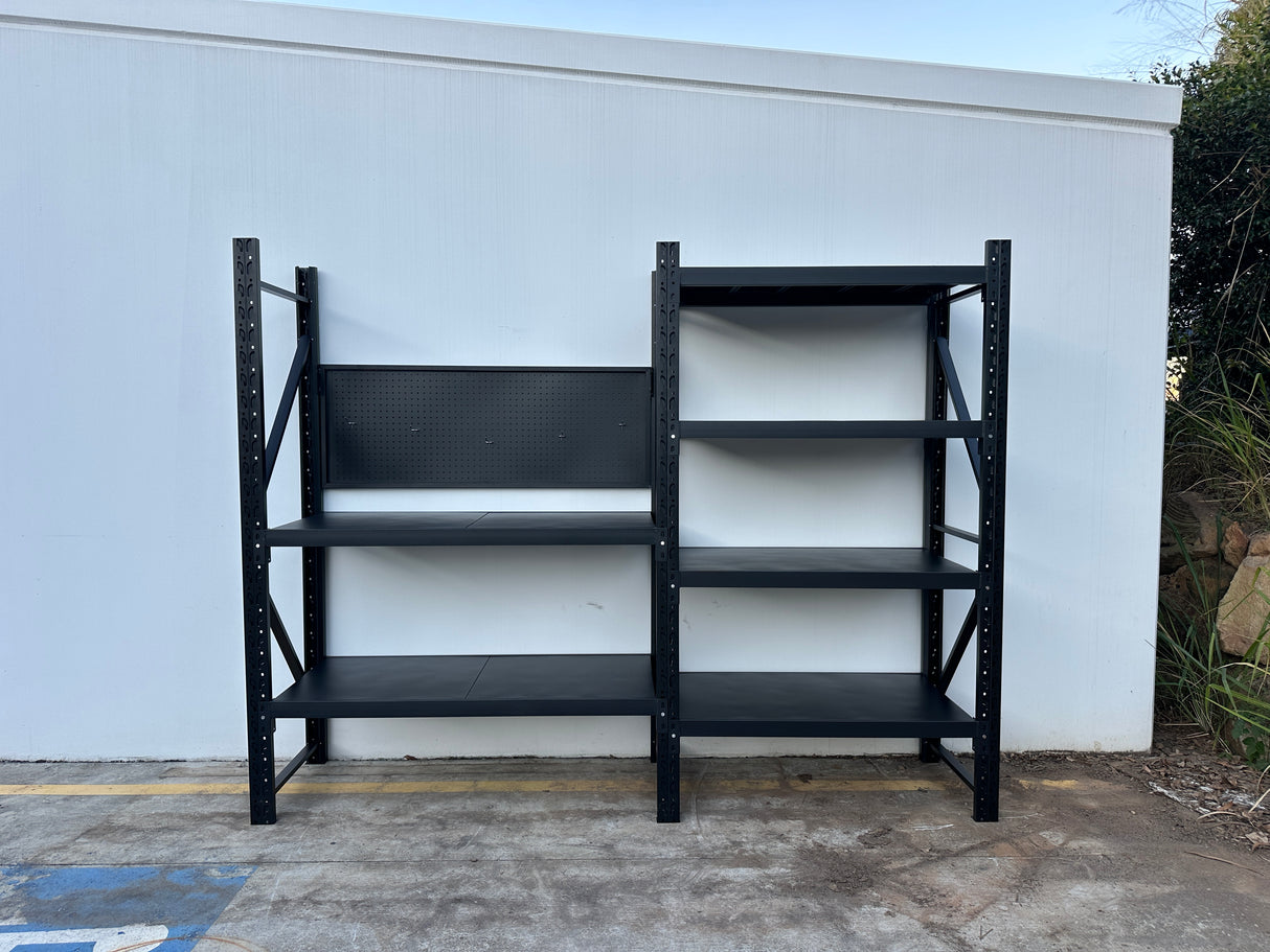 Workstation with pegboard - workbench 1.8m(H)x2.7m(L)x0.6m(D)1800kg