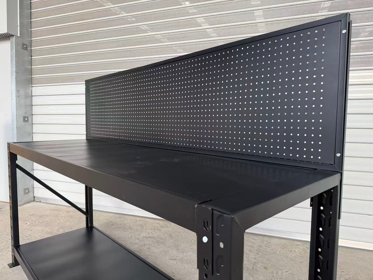 Pegboard Panel 2.0m(L)x0.5m(H) Heavy Duty Garage Workbench Tool Organiser (5 Hooks Included)