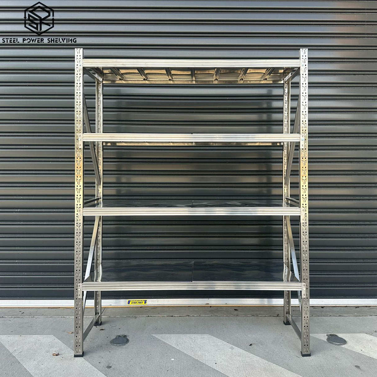 Shelf 2.0m(H)x1.5m(L)x0.5m(D)600kg Stainless shelving