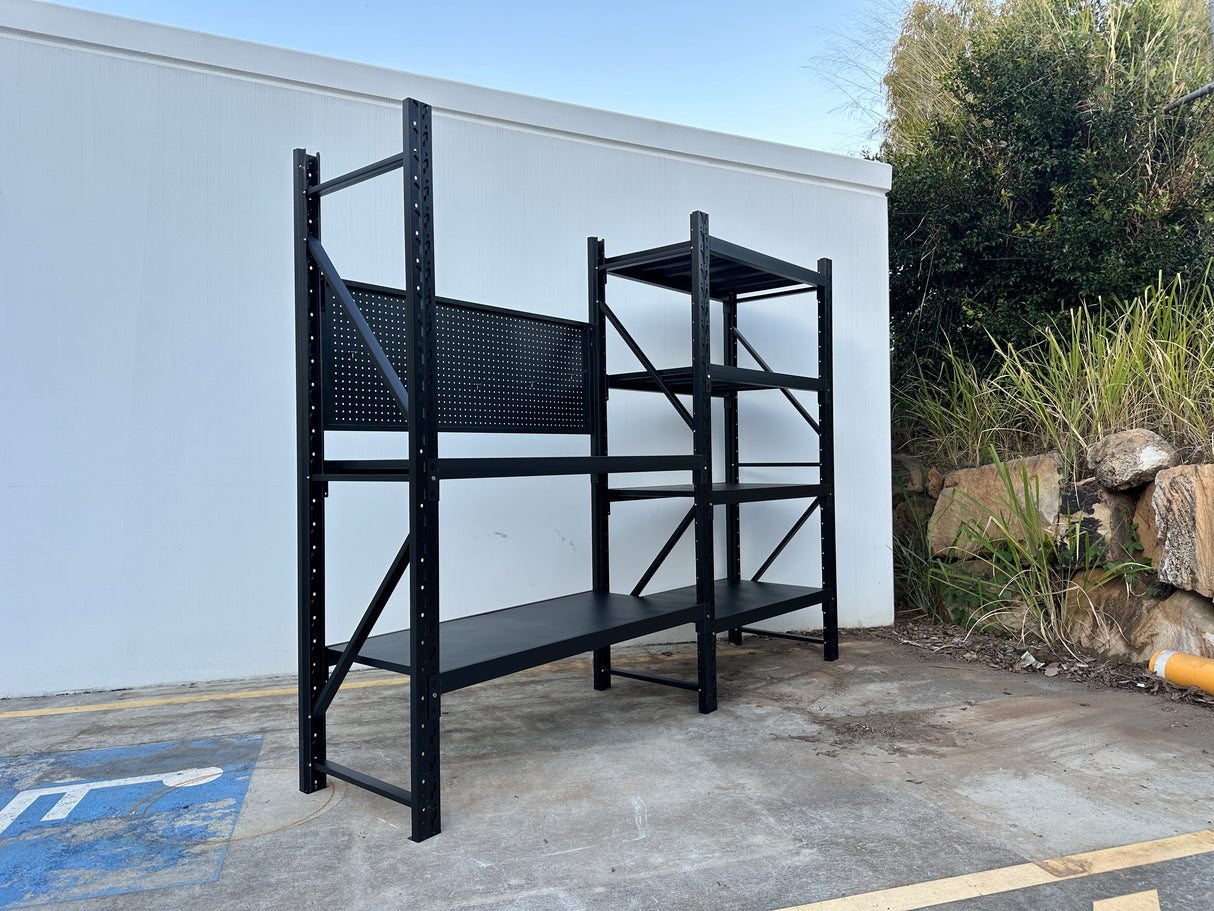 Workstation with pegboard - workbench 1.8m(H)x2.7m(L)x0.6m(D)1800kg