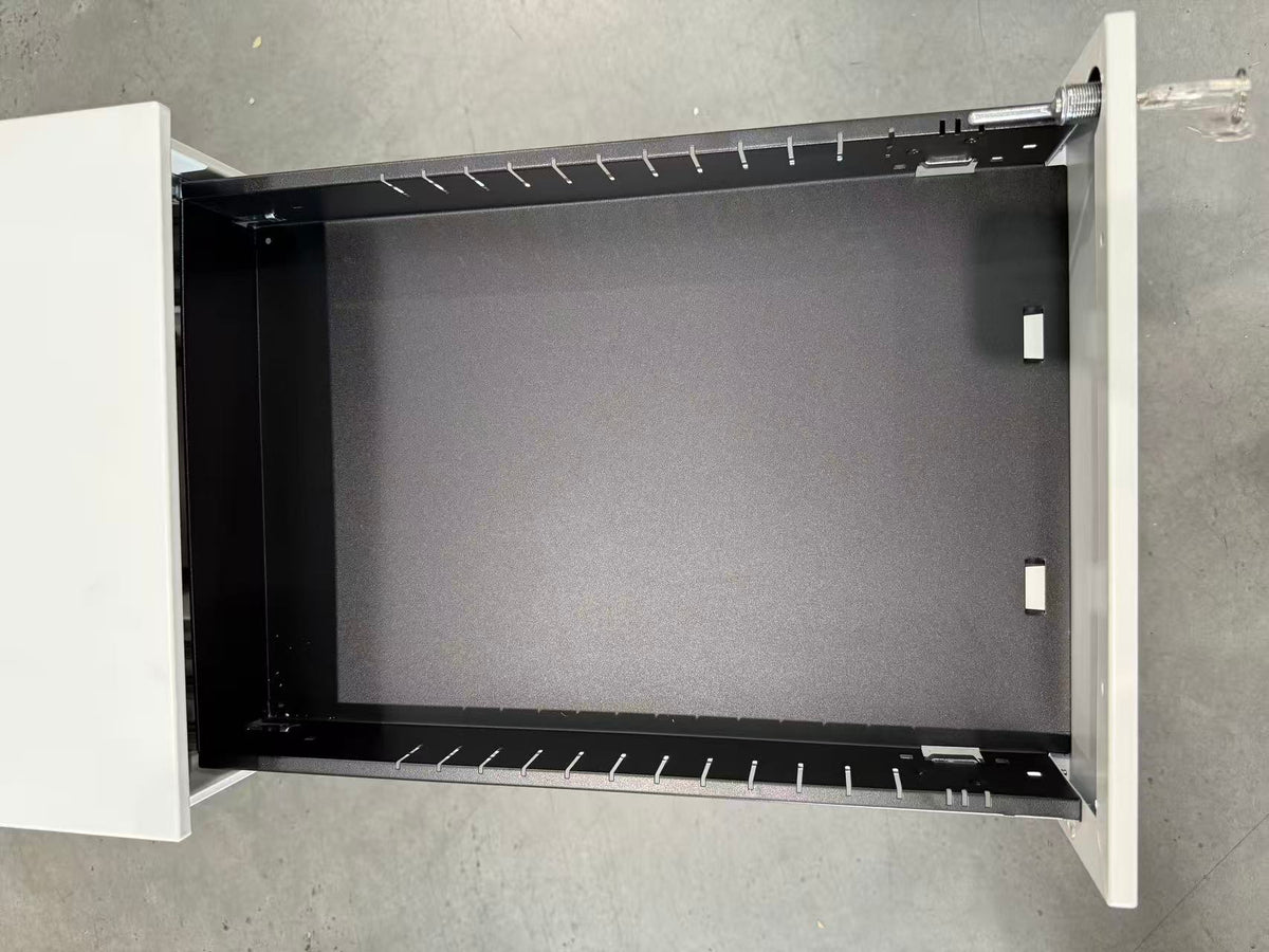 3 Drawer Mobile Pedestal Filing Cabinet – Lockable Office Drawer Unit with Wheels