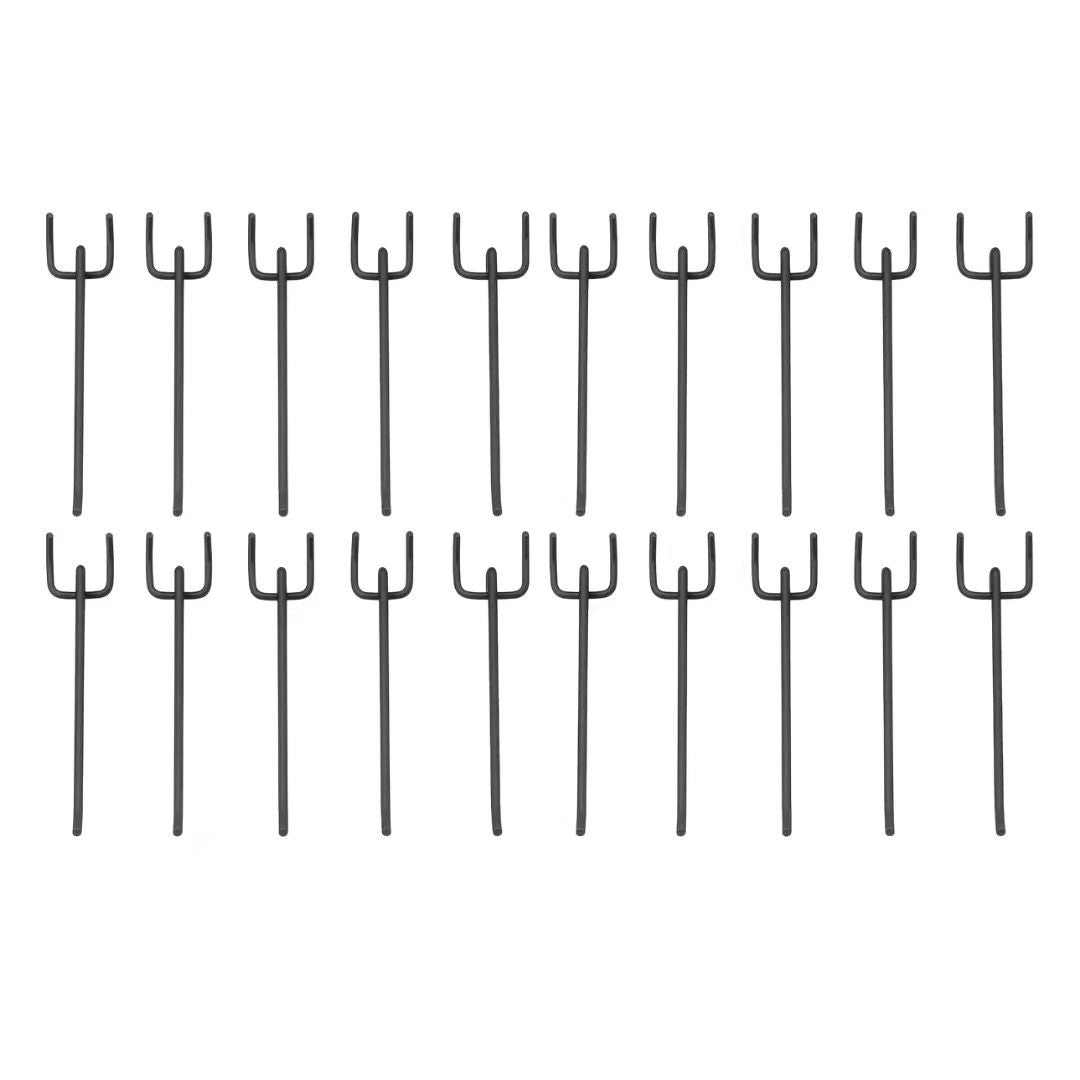 Heavy Duty Pegboard Hooks for Garage Workshop Tool Storage – 10cm 15cm 20cm (Silver & Black)
