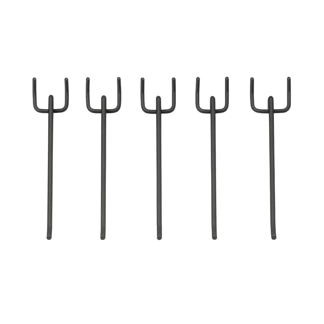 Heavy Duty Pegboard Hooks for Garage Workshop Tool Storage – 10cm 15cm 20cm (Silver & Black)