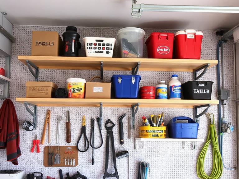 How to hang heavy-duty shelves in a garage?