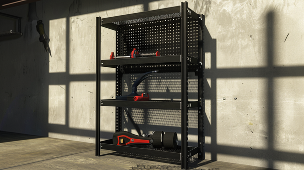 4. Steelpowershelving Shelving with Pegboard