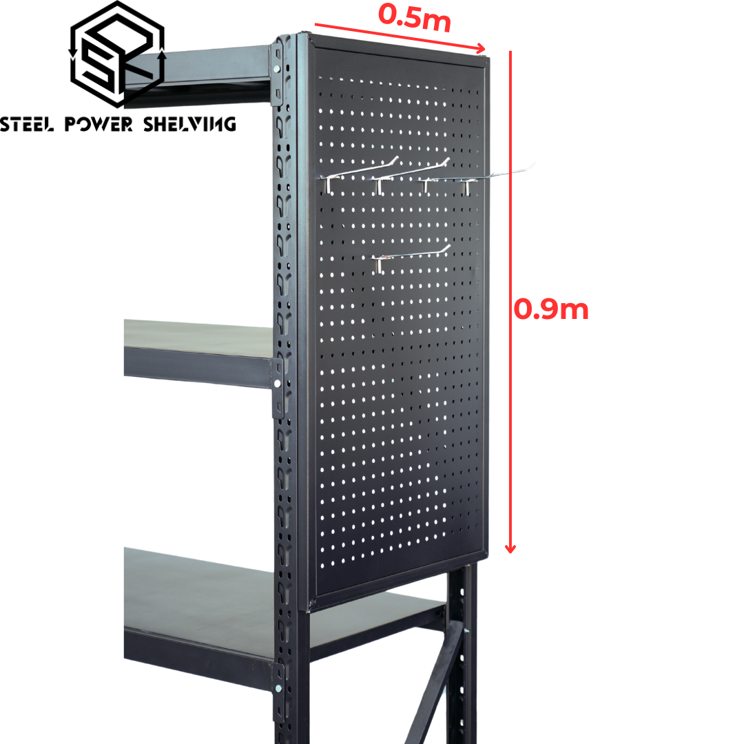 0.5m(L)x0.9m(H) Side Pegboard for 0.5 Depth Shelf only