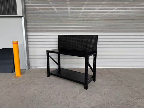 Heavy Duty Workbench with Pegboard 1.5m – Garage Tool Workstation 600KG Capacity