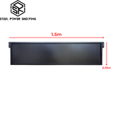 Pegboard 1.5m(L) × 0.35m(H) for 0.5m Depth Shelving Garage Wall Tool Organiser (5 Hooks Included)