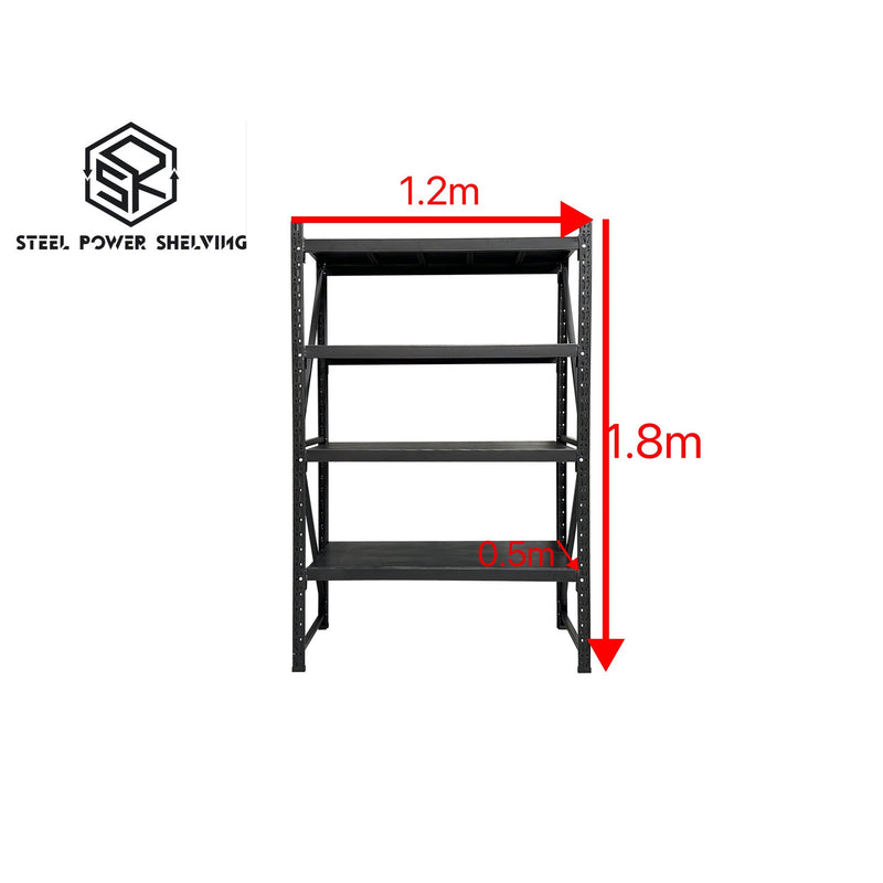1. Steel Power Shelving Shelf 1.8m(H)x1.2m(L)x0.5m(D) 600kg