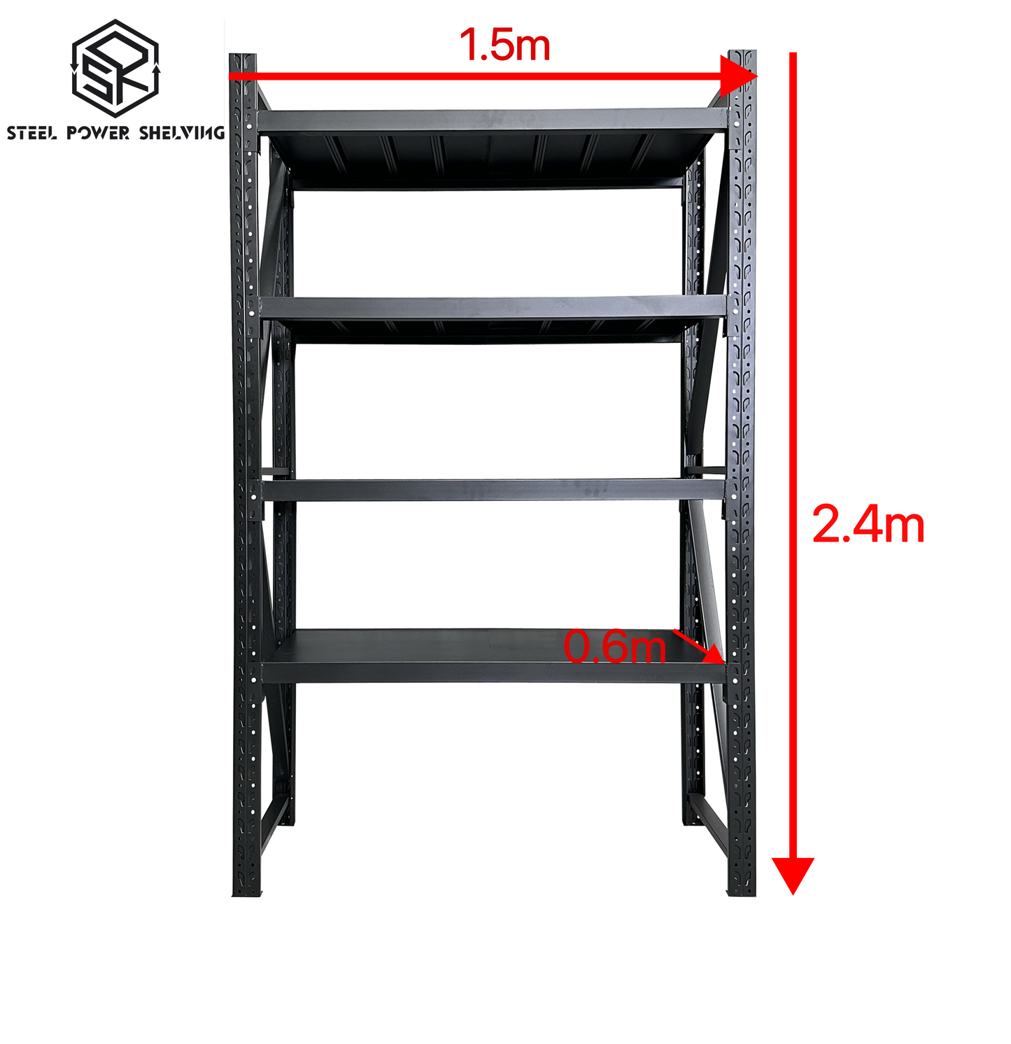 Shelf 2.4m(H)x1.5m(L)x0.6m(D)1000kg
