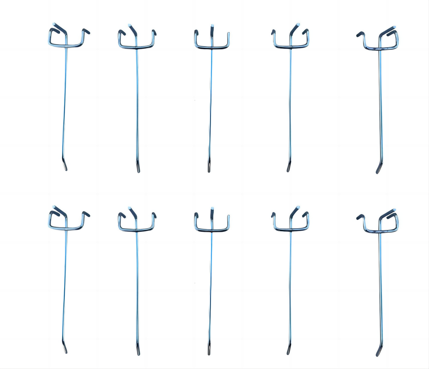 Heavy Duty Pegboard Hooks for Garage Workshop Tool Storage – 10cm 15cm 20cm (Silver & Black)