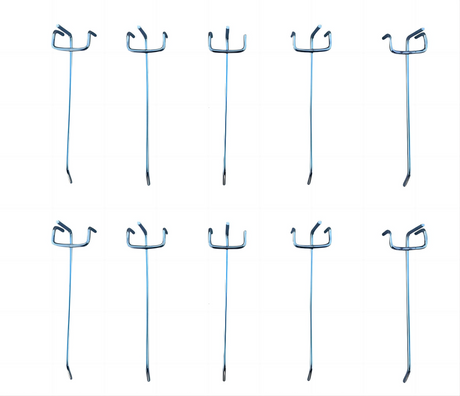 Heavy Duty Pegboard Hooks for Garage Workshop Tool Storage – 10cm 15cm 20cm (Silver & Black)