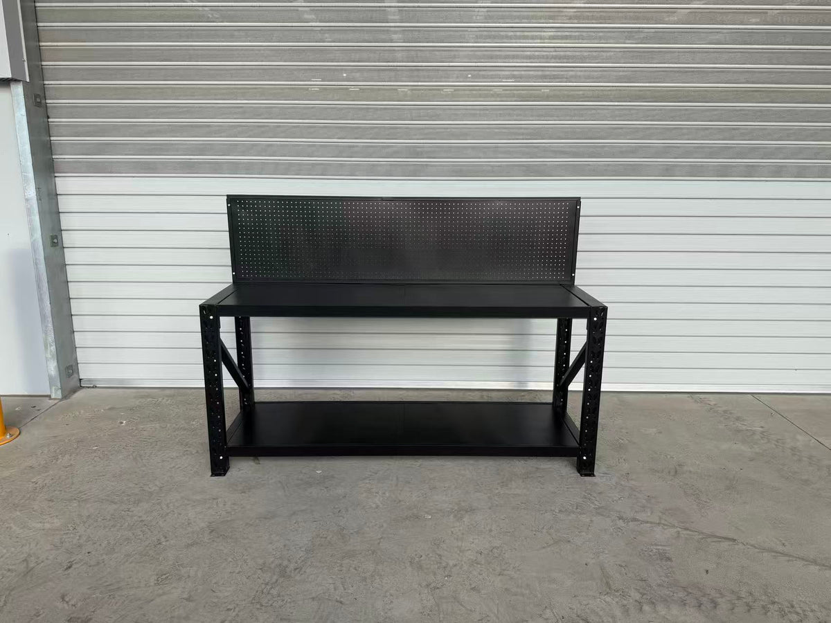 Heavy Duty Workbench with Pegboard 2.0m – Garage Tool Workstation 600KG Capacity