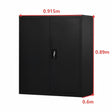Lockable Metal Storage Cabinet with Shelf –  Steel Garage Cabinet