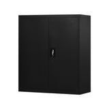 Lockable Metal Storage Cabinet with Shelf –  Steel Garage Cabinet