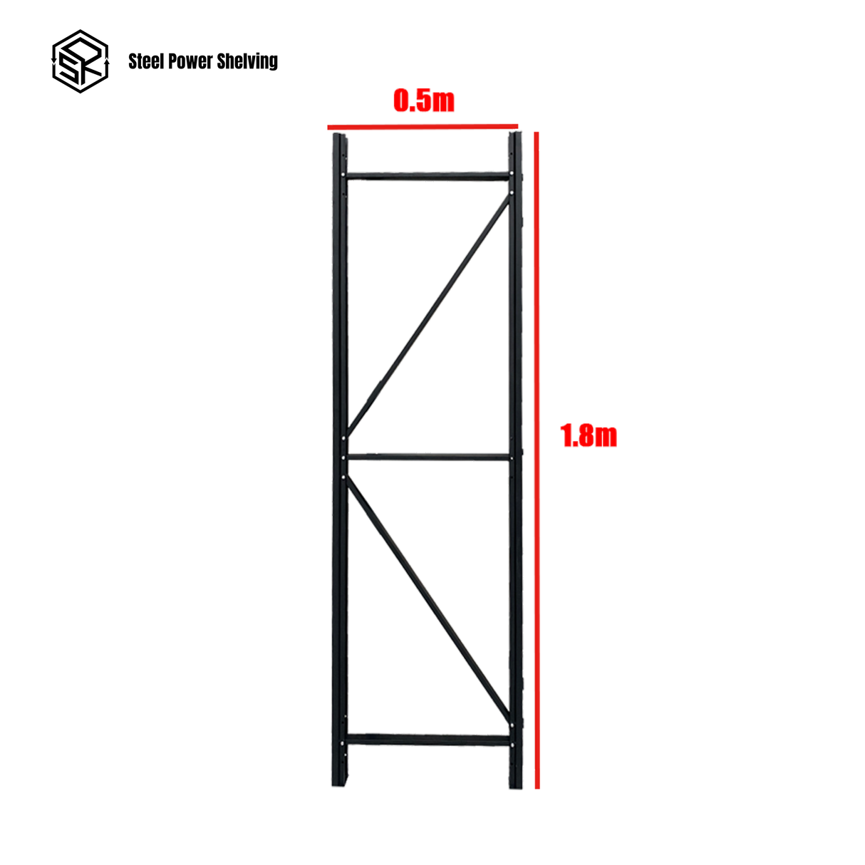 Extra Upright 1.8m(H)x0.5m(D)-Light Duty