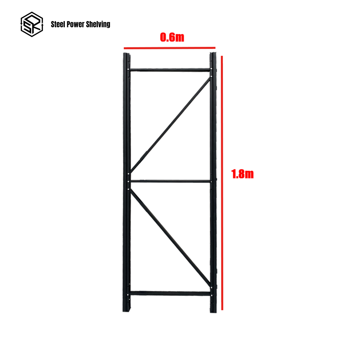 Heavy Duty Shelving Upright 1.8m x 0.6m – Storage Rack Frame