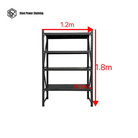 Garage Shelving 1.8m(H)x1.2m(L)x0.5m(D) 800kg Metal Storage Rack Adjustable Shelves Garage Shelving 1.8m(H)x1.2m(L)x0.5m(D) 800kg Metal Storage Rack Adjustable Shelves