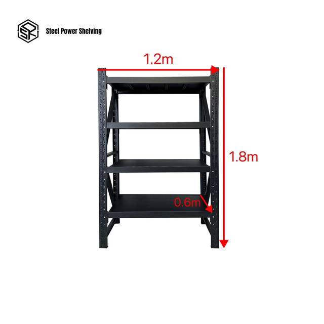 Garage Shelving 1.8m(H)x1.2m(L)x0.6m(D) 1200kg Storage Rack Adjustable Shelves