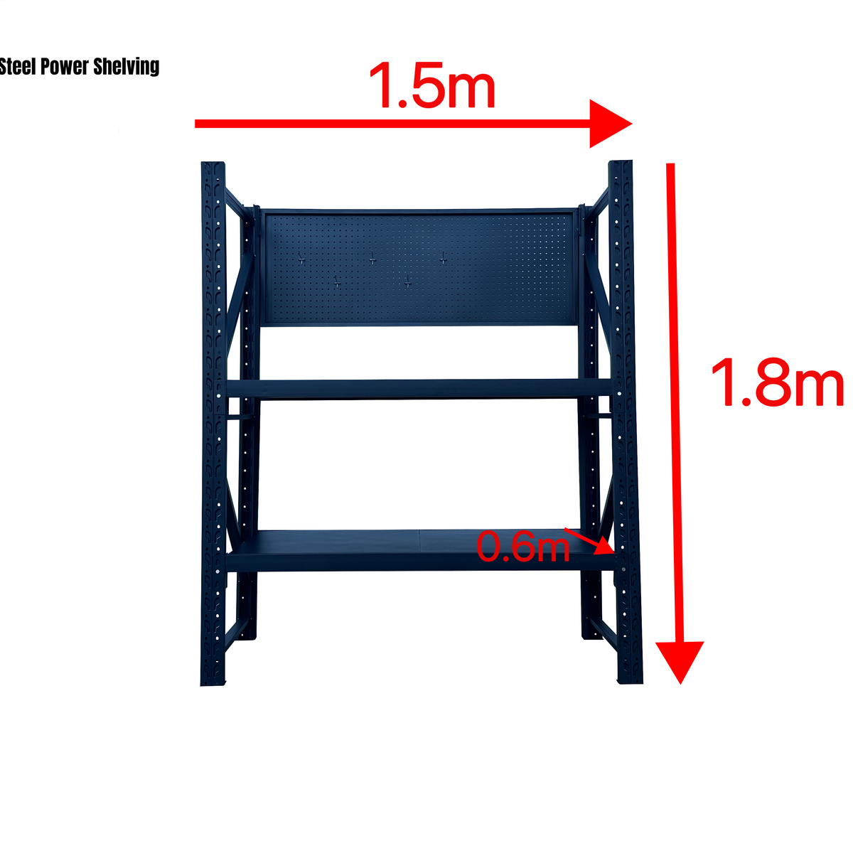 Metal shelf storage rack 1.8m(H)x1.5m(L)x0.6m(D)1000kg – Steel Power ...