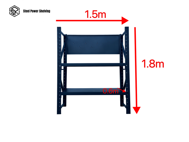Heavy Duty Garage Workbench with Pegboard 1.8m(H)x1.5m(L)x0.6m(D) 600kg Storage Shelving System