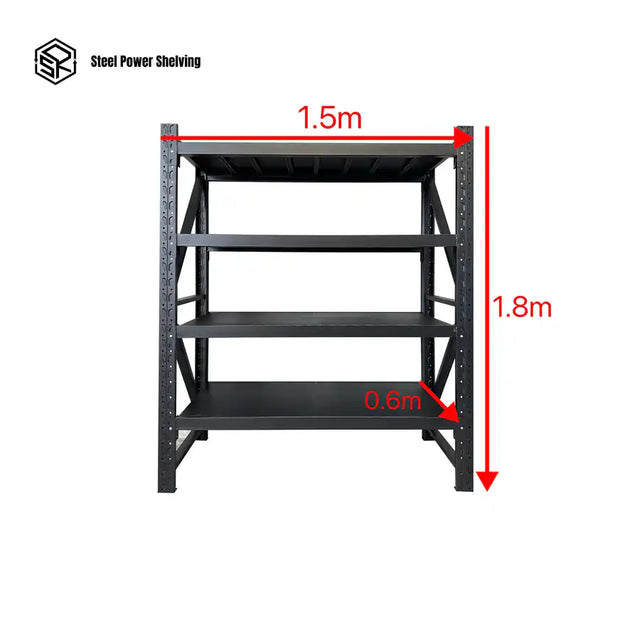 Garage Shelving 1.8m(H)x1.5m(L)x0.6m(D) 1200kg Metal Storage Rack Adjustable Shelves Garage Shelving 1.8m(H)x1.5m(L)x0.6m(D) 1200kg Metal Storage Rack Adjustable Shelves