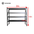 Garage Shelving 1.8m(H)x2.0m(L)x0.5m(D) 800kg Metal Storage Rack Adjustable Shelves Garage Shelving 1.8m(H)x2.0m(L)x0.5m(D) 800kg Metal Storage Rack Adjustable Shelves