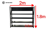 Workbench with Pegboard 1.8m x 2.0m x 0.5m – Garage Tool Storage Workstation 800kg