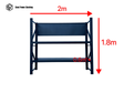 Heavy Duty Garage Workbench with Pegboard 1.8m(H)x2.0m(L)x0.6m(D) 600kg Storage Shelving System