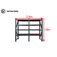 Garage Storage Rack 1.8m(H)x2.4m(L)x0.6m(D) 2400kg Shelving Adjustable Steel Shelves