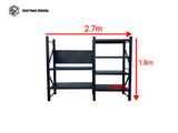 Workstation with pegboard - workbench 1.8m(H)x2.7m(L)x0.6m(D)1800kg