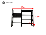 Heavy Duty Garage Workbench with Pegboard 1.8m(H)x2.7m(L)x0.6m(D) 1800kg Storage System