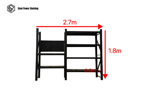 Heavy Duty Garage Workbench with Pegboard 1.8m(H)x2.7m(L)x0.6m(D) 1800kg Storage System