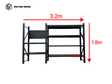 Heavy Duty Garage Workbench Workstation with Pegboard 1.8m(H)x3.2m(L)x0.6m(D) 1800kg