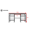 Garage Shelving Workbench 1.8m(H)x3.9m(L)x0.5m(D) 2000kg Storage System Adjustable Shelves