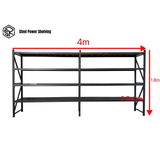 Shelf 1.8m(H)x4.0m(L)x0.5m(D)1600kg Connecting Shelving