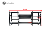 Heavy Duty Garage Workbench with Pegboard 1.8m(H)x4.4m(L)x0.6m(D) 3000kg Storage Shelving System