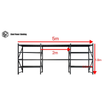 Garage Shelving+Workbench 1.8m(H)x5.0m(L)x0.5m(D) 2000kg Metal Storage Rack Adjustable Shelves