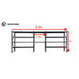Garage Shelving+Workbench 1.8m(H)x5.2m(L)x0.5m(D) 2000kg Metal Storage Rack Adjustable Shelves